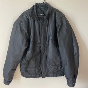 Context Leather Bomber Jacket